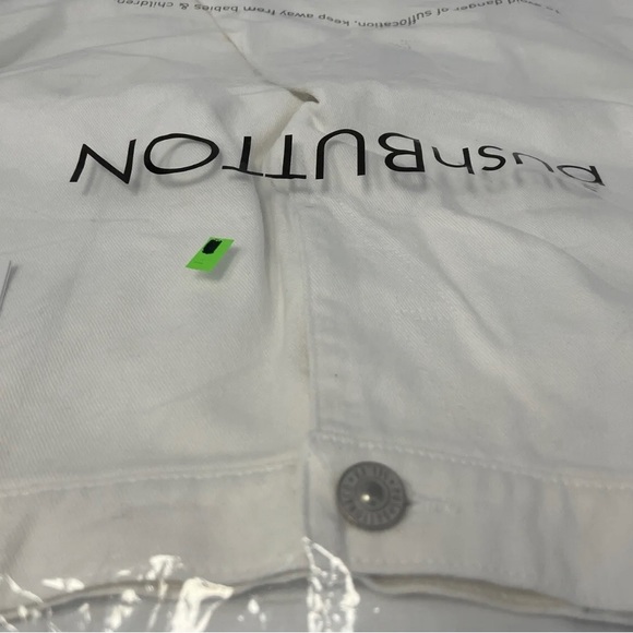 Pushbutton White Semi Cocoon Half Jeans Large Retail $434. - Picture 5 of 7